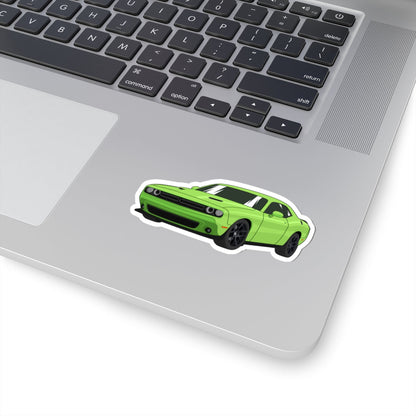 Kiss-Cut Stickers - Green Super Fast Car Printify