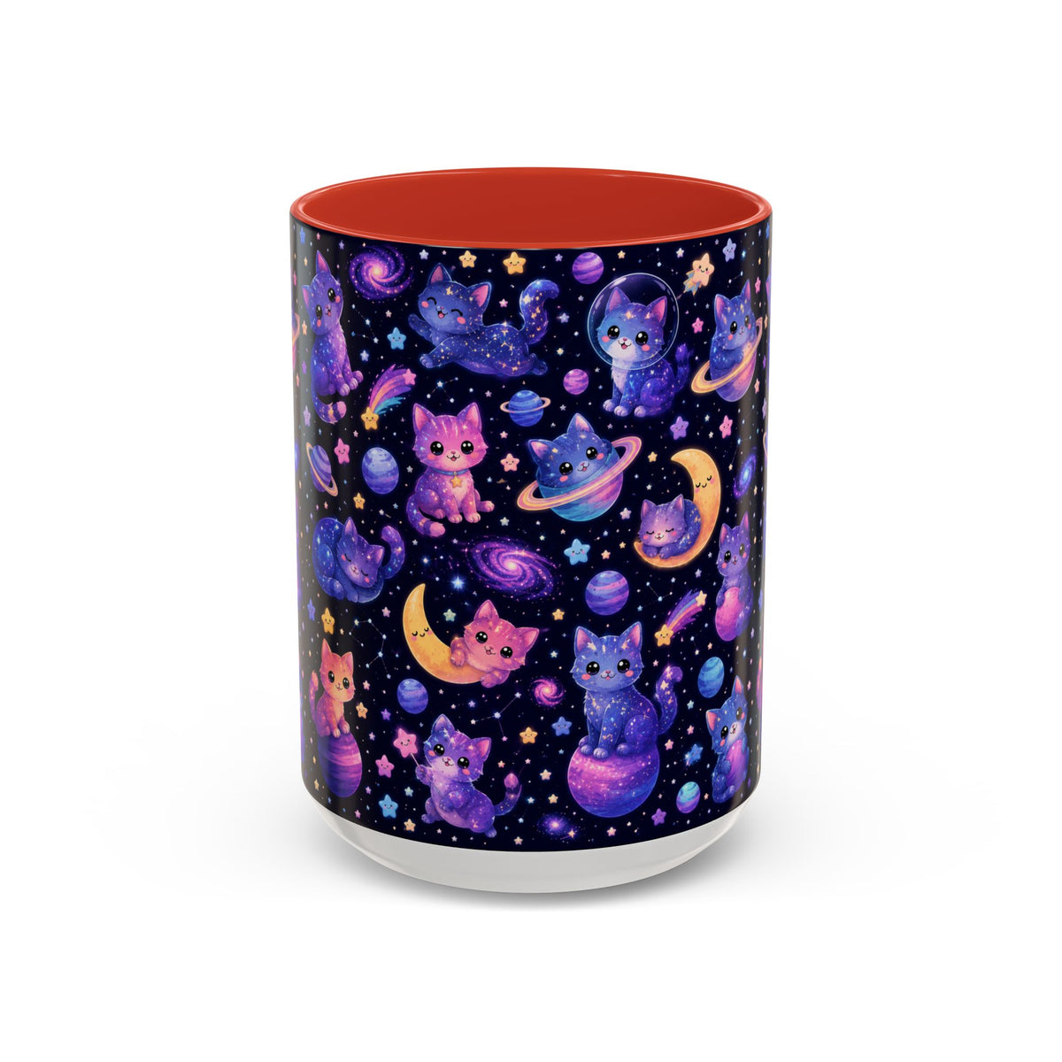 Accent Coffee Mug (11/15 oz) - Galaxy cats