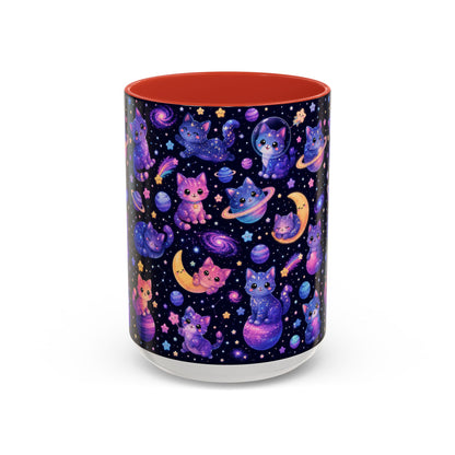 Accent Coffee Mug (11/15 oz) - Galaxy cats