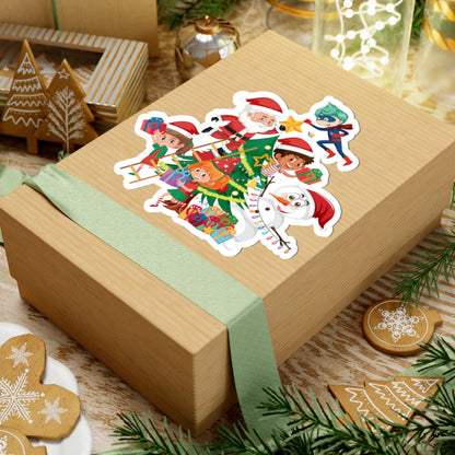 Kiss-Cut Stickers - Super kiddo making christmas tree - [[{"value":"Wonderwear Kid"}]]