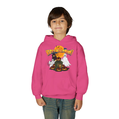 Youth Heavy Blend Hooded Sweatshirt - Happy holloween - cemetery - [[{"value":"Wonderwear Kid"}]]