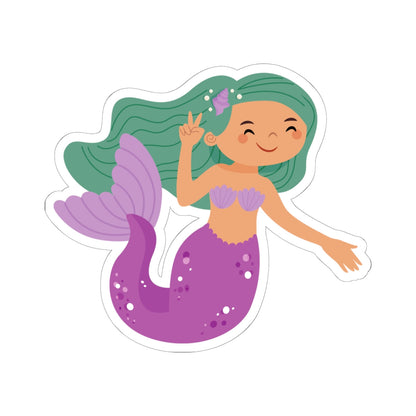 Kiss-Cut Stickers - mermaid purple  tail Printify