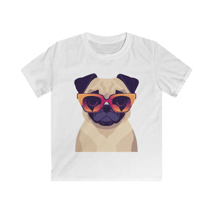 Kids Pug with Sunglasses Tee Printify
