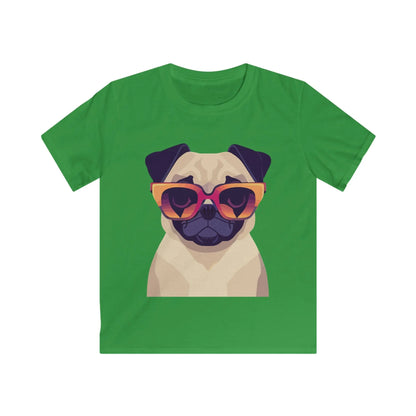 Kids Pug with Sunglasses Tee Printify