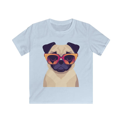 Kids Pug with Sunglasses Tee Printify