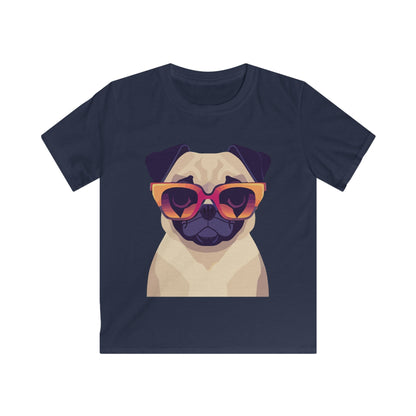 Kids Pug with Sunglasses Tee Printify