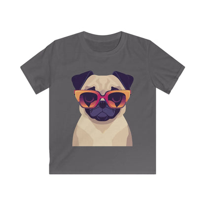 Kids Pug with Sunglasses Tee Printify