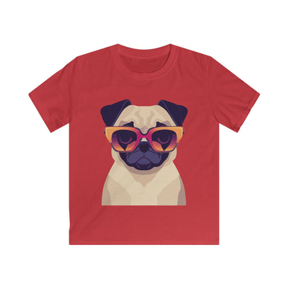 Kids Pug with Sunglasses Tee Printify