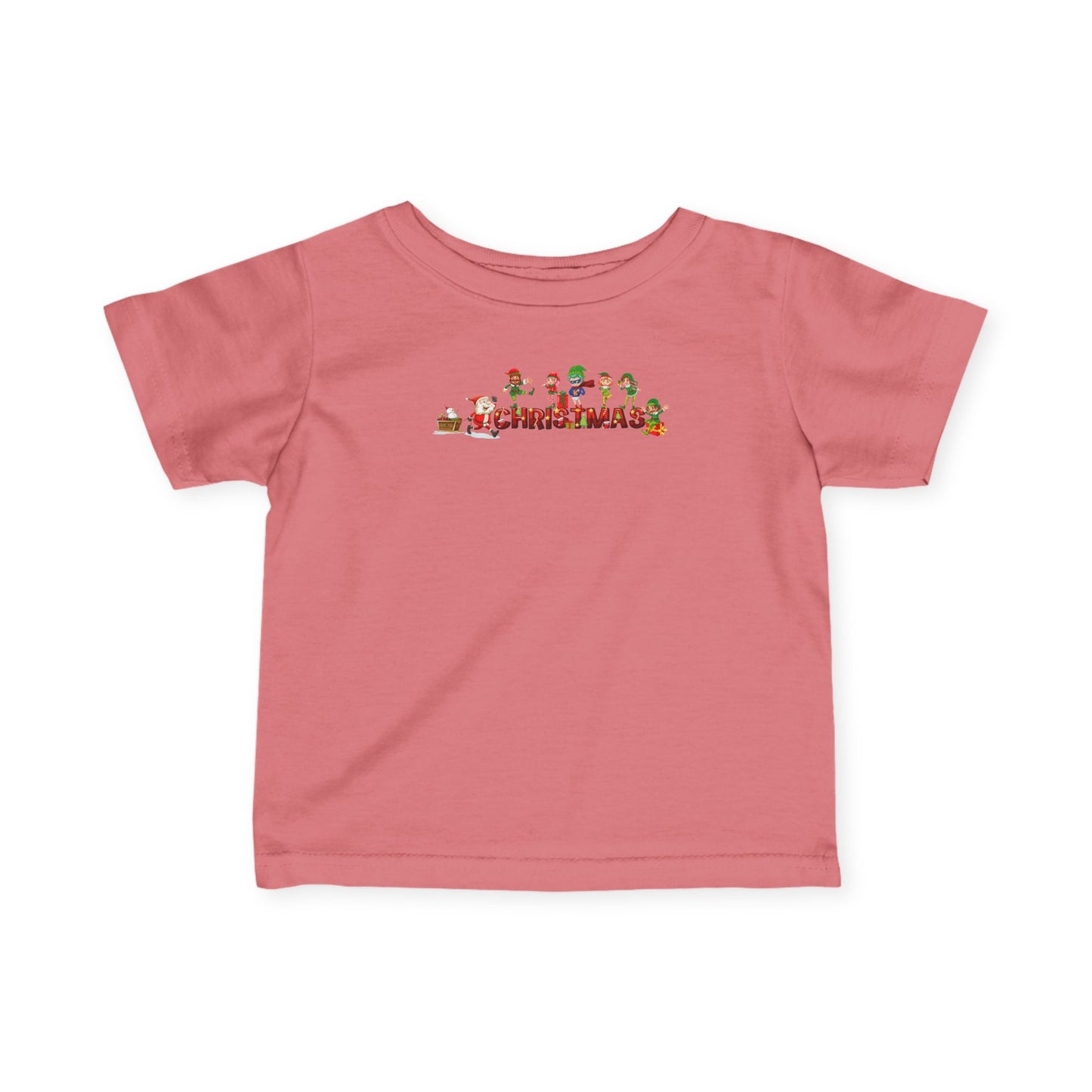 Infant Fine Jersey Tee - Christmas with santa claus and friends - [[{"value":"Wonderwear Kid"}]]