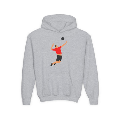 Youth Heavy Blend Hooded Sweatshirt - Volleyball Printify