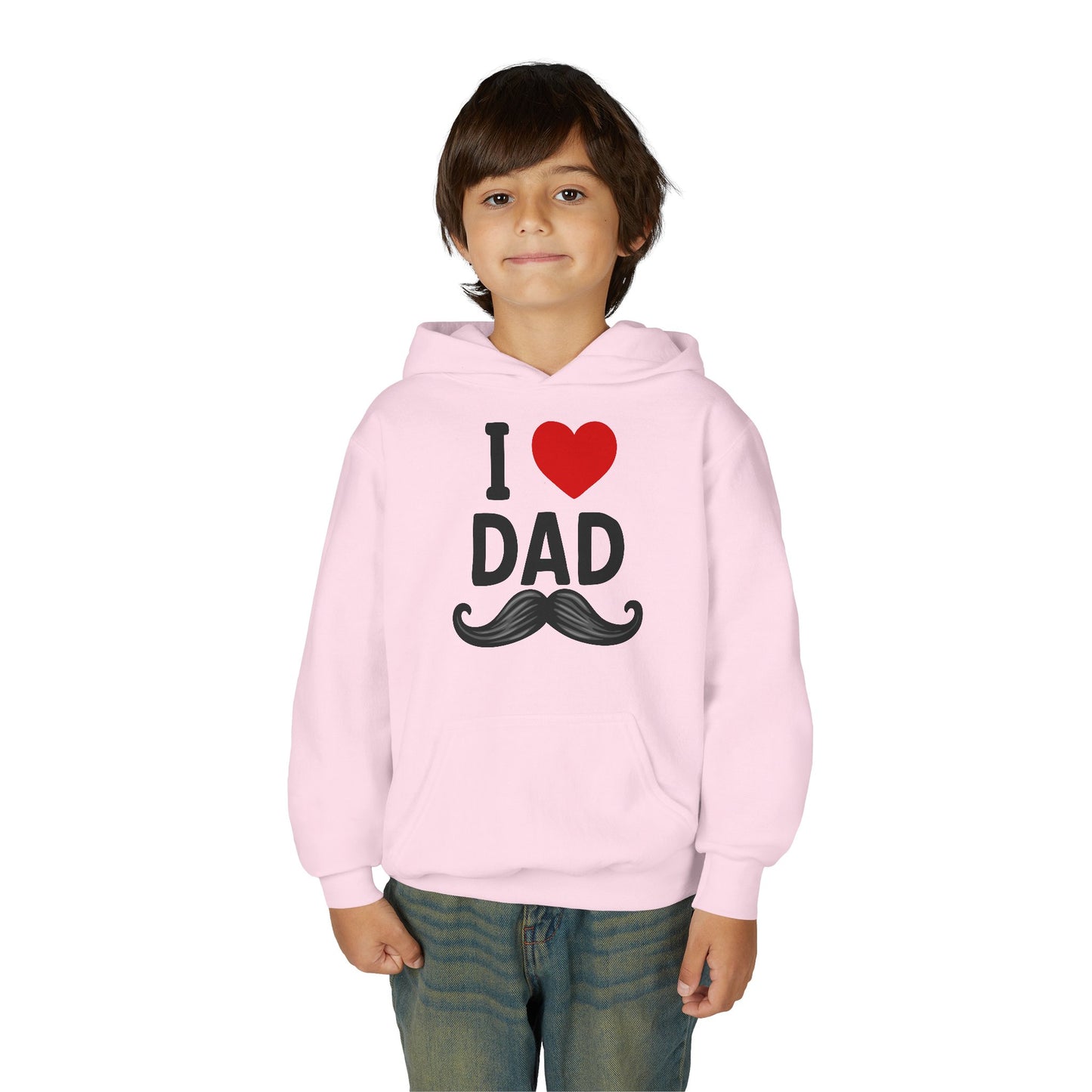 Youth Heavy Blend Hooded Sweatshirt - I love dad