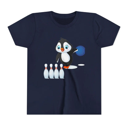 Penguin Bowling Youth Tee Printify