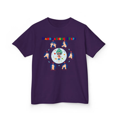 Kids Heavy Cotton™ Tee - Super kiddo how to wash hand properly - [[{"value":"Wonderwear Kid"}]]