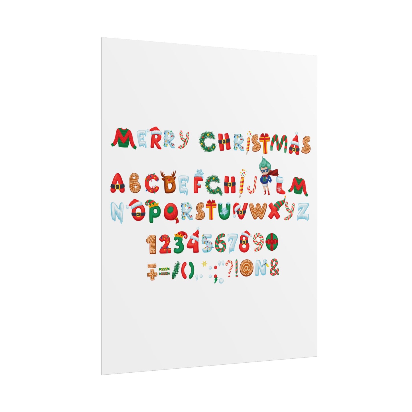 Rolled Posters - Christmas alphabet - [[{"value":"Wonderwear Kid"}]]
