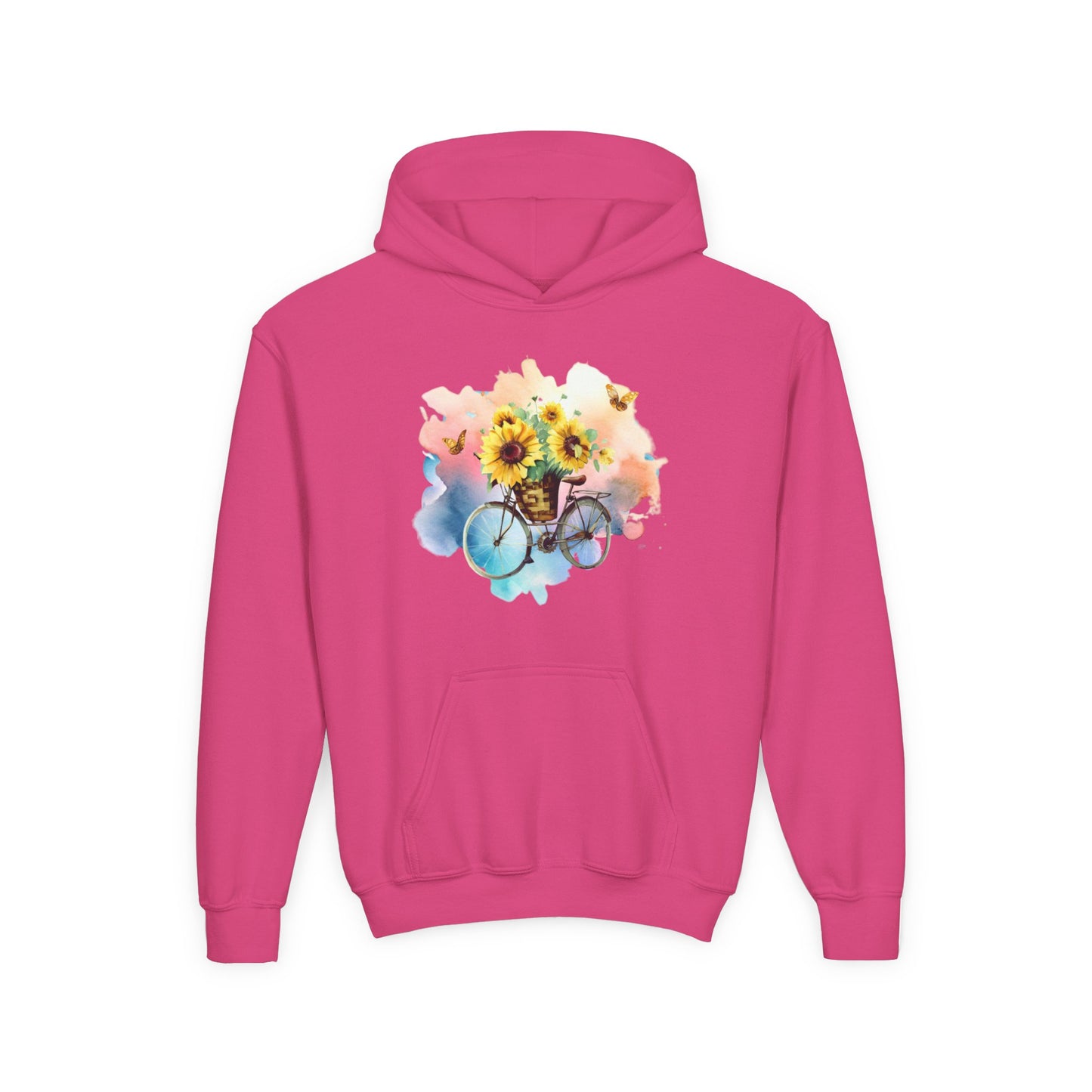 Youth Heavy Blend Hooded Sweatshirt - Sunflower Bicycle