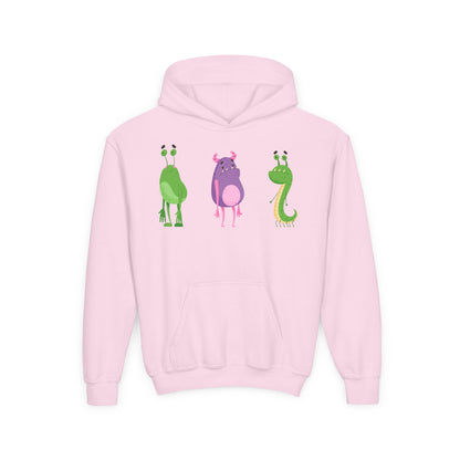 Youth Heavy Blend Hooded Sweatshirt -  Baby monsters Printify