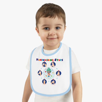 Baby Bib - Super kiddo how to wash hand properly - [[{"value":"Wonderwear Kid"}]]