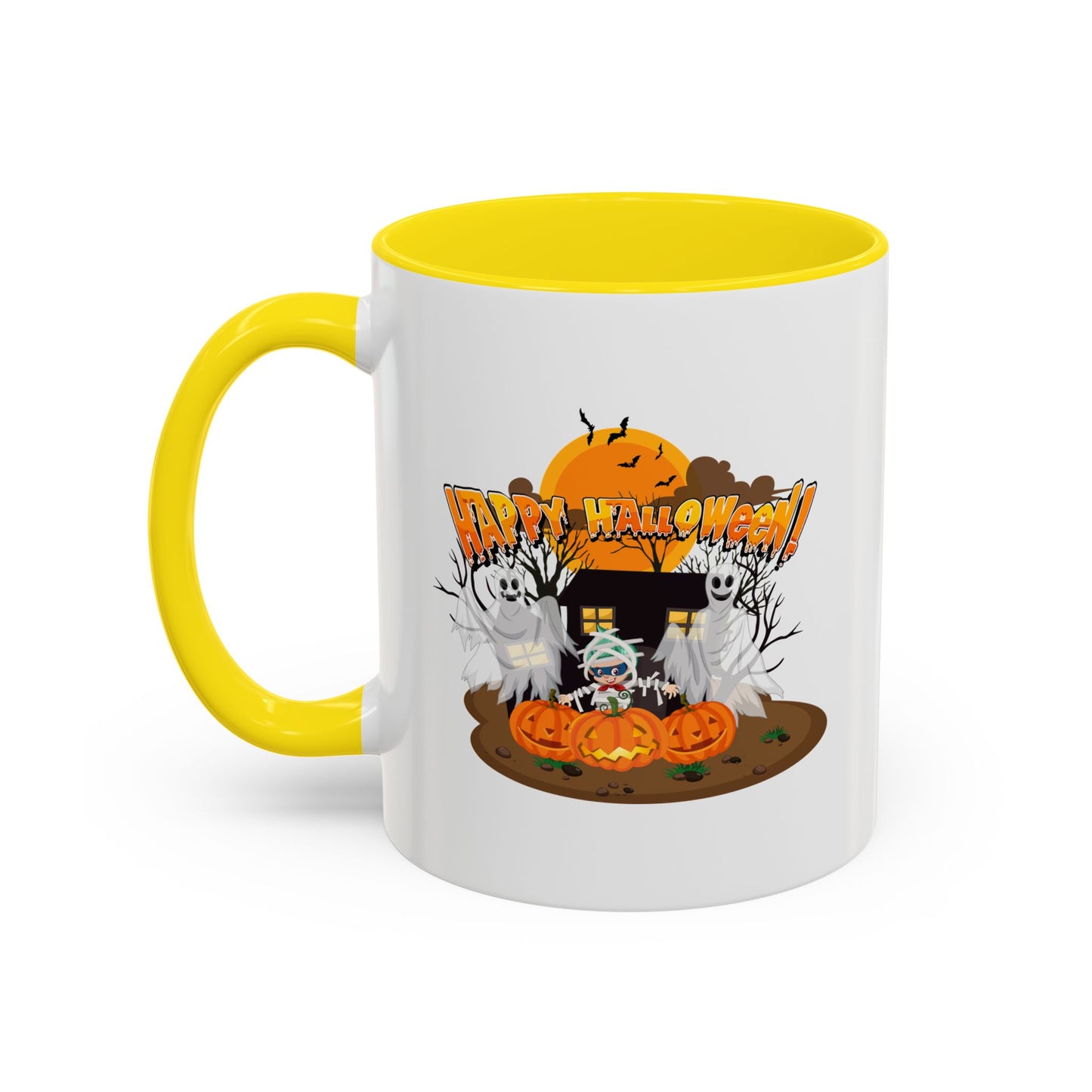 Accent Coffee Mug - Super kiddo with ghost