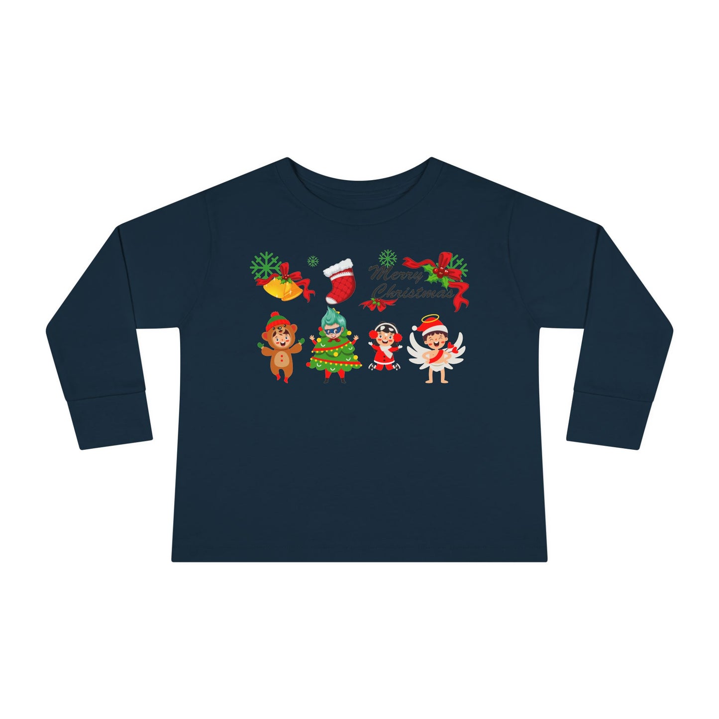 Toddler Long Sleeve Tee - Merry christmas from super kid - [[{"value":"Wonderwear Kid"}]]