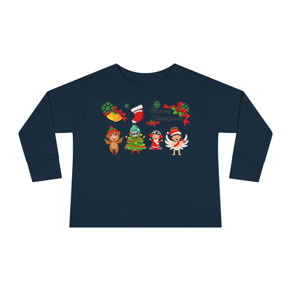 Toddler Long Sleeve Tee - Merry christmas from super kid - [[{"value":"Wonderwear Kid"}]]