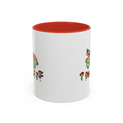 Accent Coffee Mug - Merry christmas from super friends - [[{"value":"Wonderwear Kid"}]]