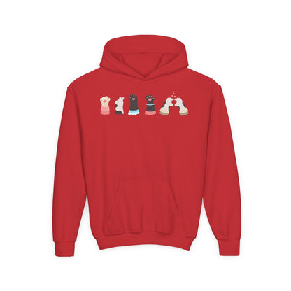Youth Heavy Blend Hooded Sweatshirt - Paw Printify