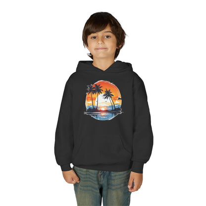 Kids Tropical Sunset Hoodie Printify