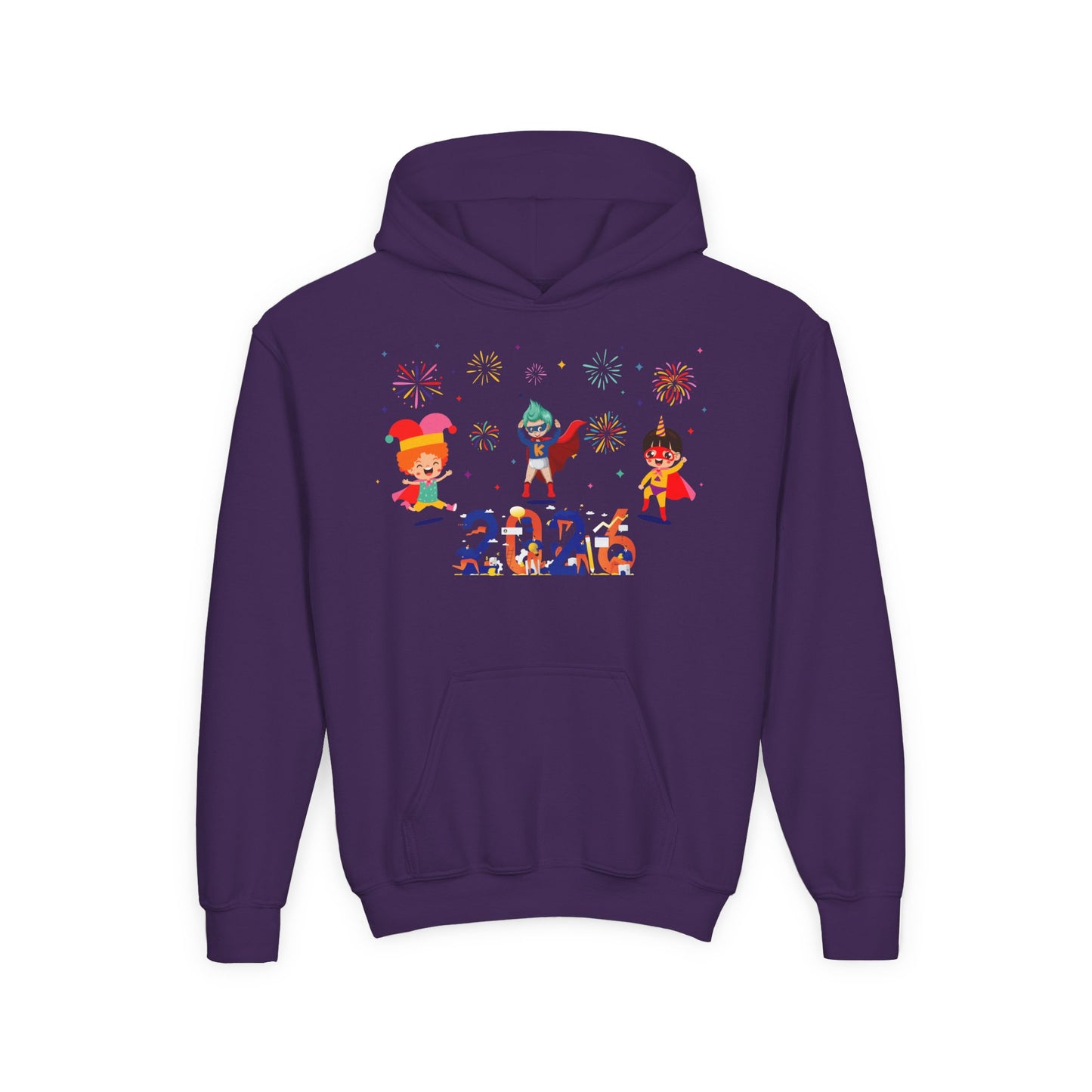 Youth Heavy Blend Hooded Sweatshirt - Super kiddo and other hero