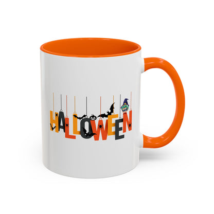 Accent Coffee Mug - Holloween hanging letters Printify