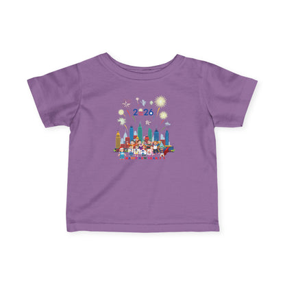 Infant Fine Jersey Tee - Happy new year with fireworks - [[{"value":"Wonderwear Kid"}]]