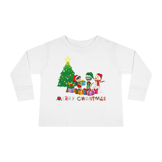 Toddler Long Sleeve Tee - Super kiddo preparing gifts - [[{"value":"Wonderwear Kid"}]]