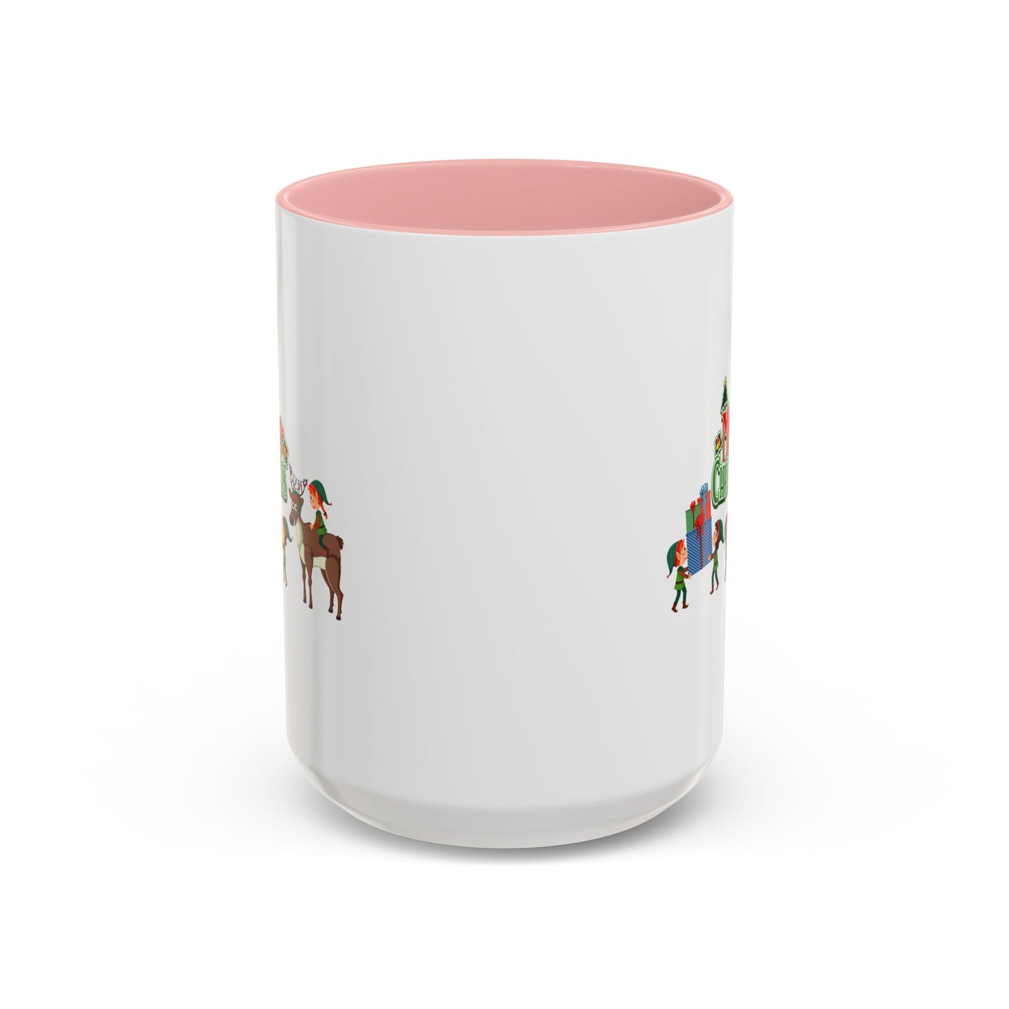 Accent Coffee Mug - Merry christmas and reindeer