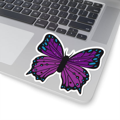 Kiss-Cut Stickers- Blue and Purple Butterfly Printify