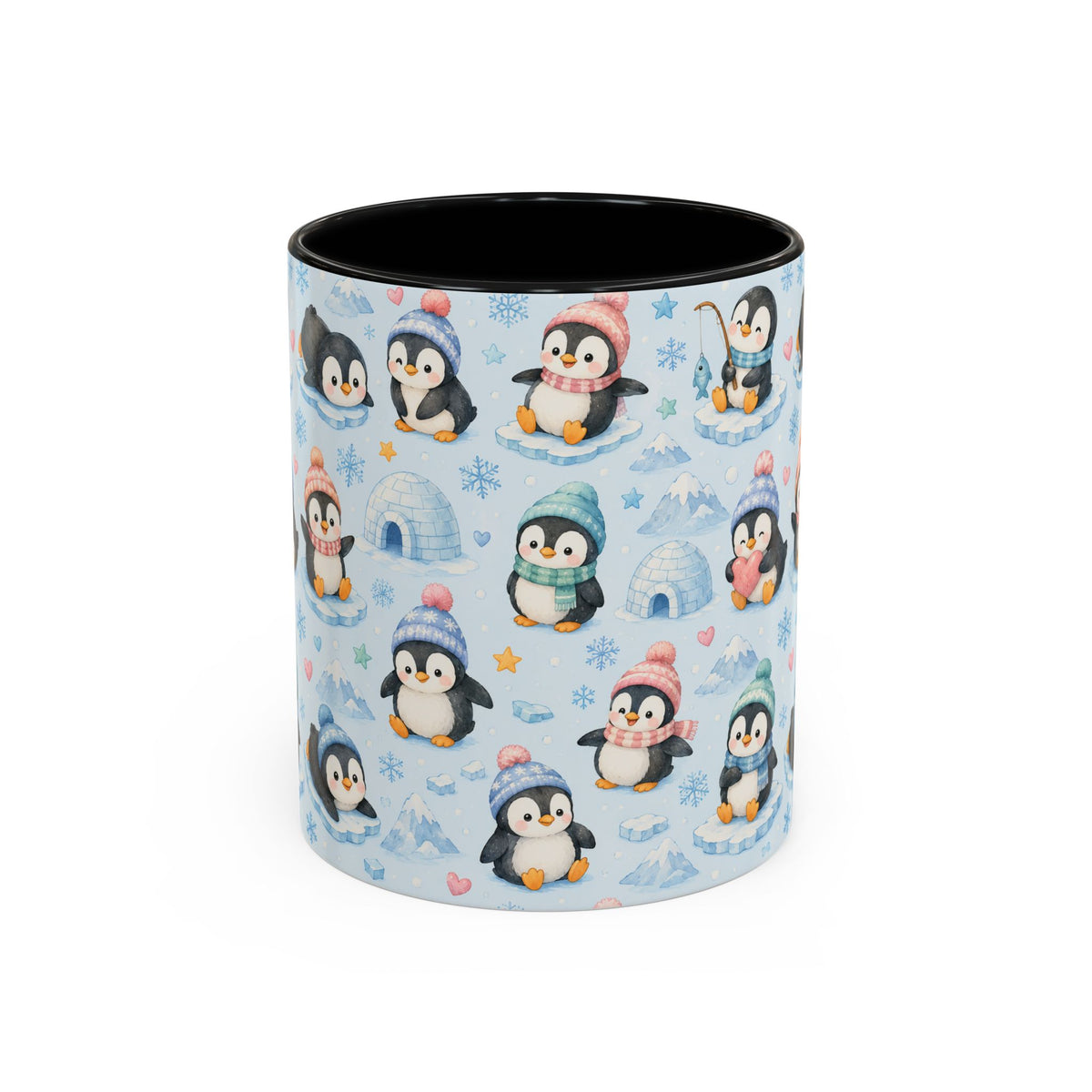 Accent Coffee Mug  (11/15 oz) - Penguin Winter Wonderland