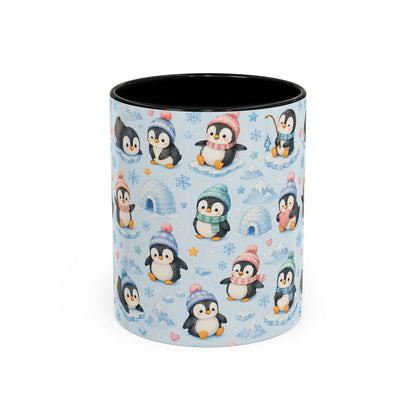 Accent Coffee Mug  (11/15 oz) - Penguin Winter Wonderland