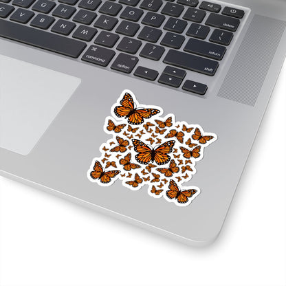 Kiss-Cut Vinyl Decals  - Monarch butterflies Printify