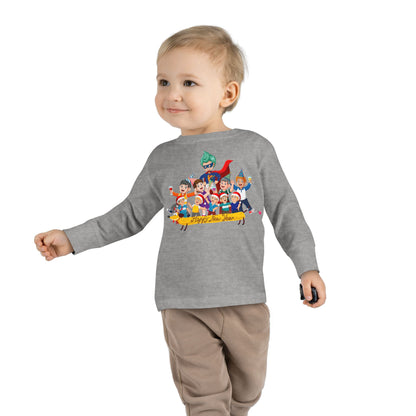 Toddler Long Sleeve Tee - Happy new year with friends - [[{"value":"Wonderwear Kid"}]]