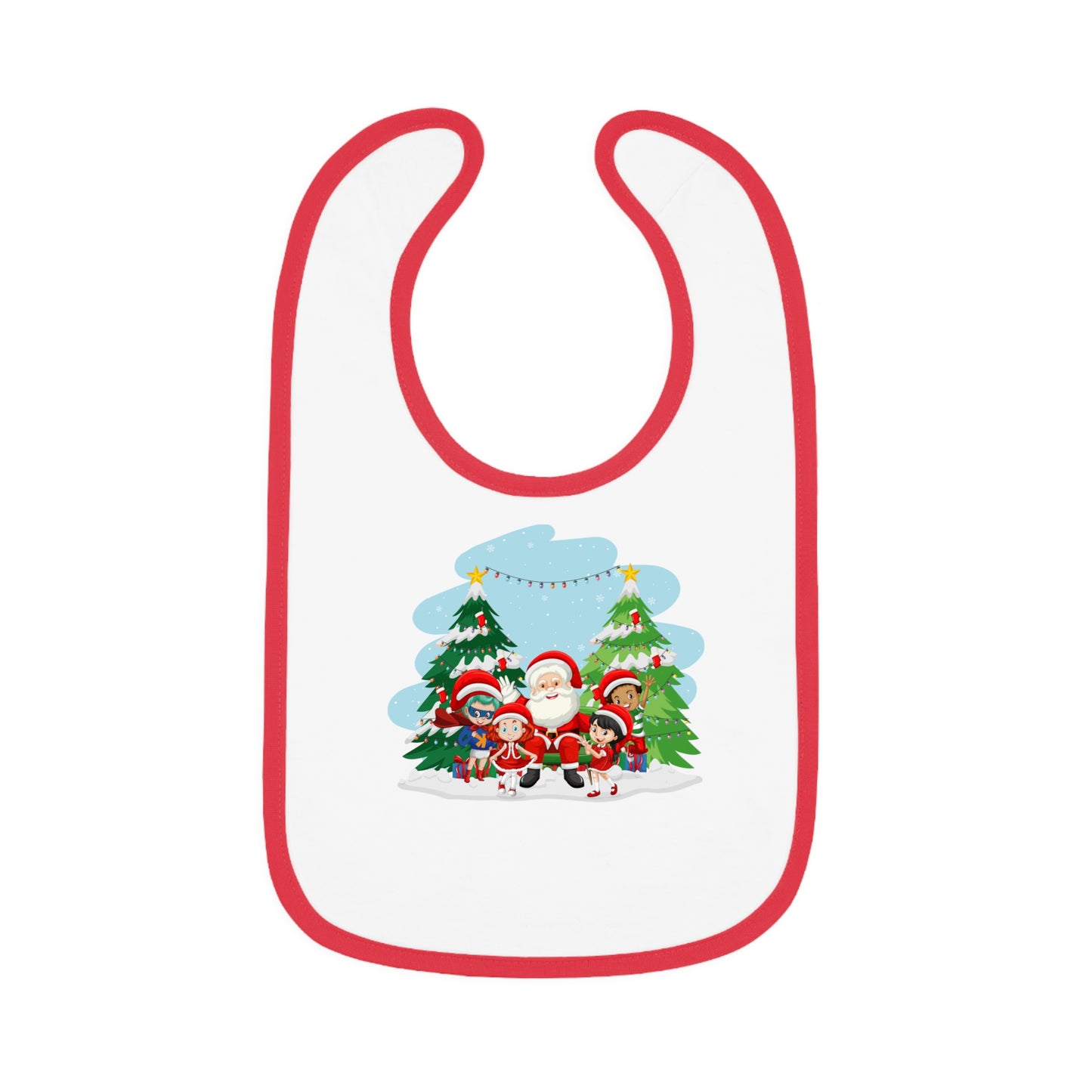 Baby Bib - Super kiddo with santa claus