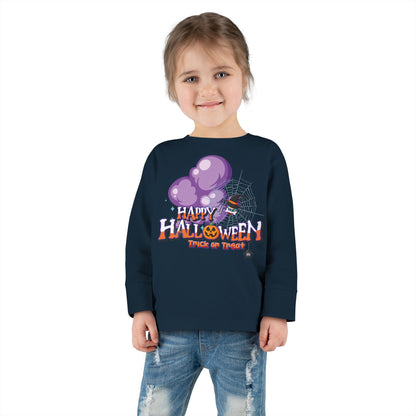 Toddler Long Sleeve Tee - Happy holloween - spider kiddo - [[{"value":"Wonderwear Kid"}]]