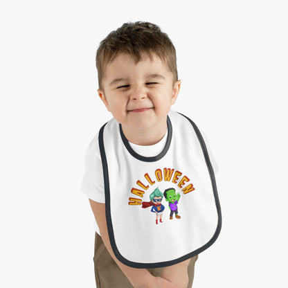 Baby Bib - Holloween with super kiddo Printify
