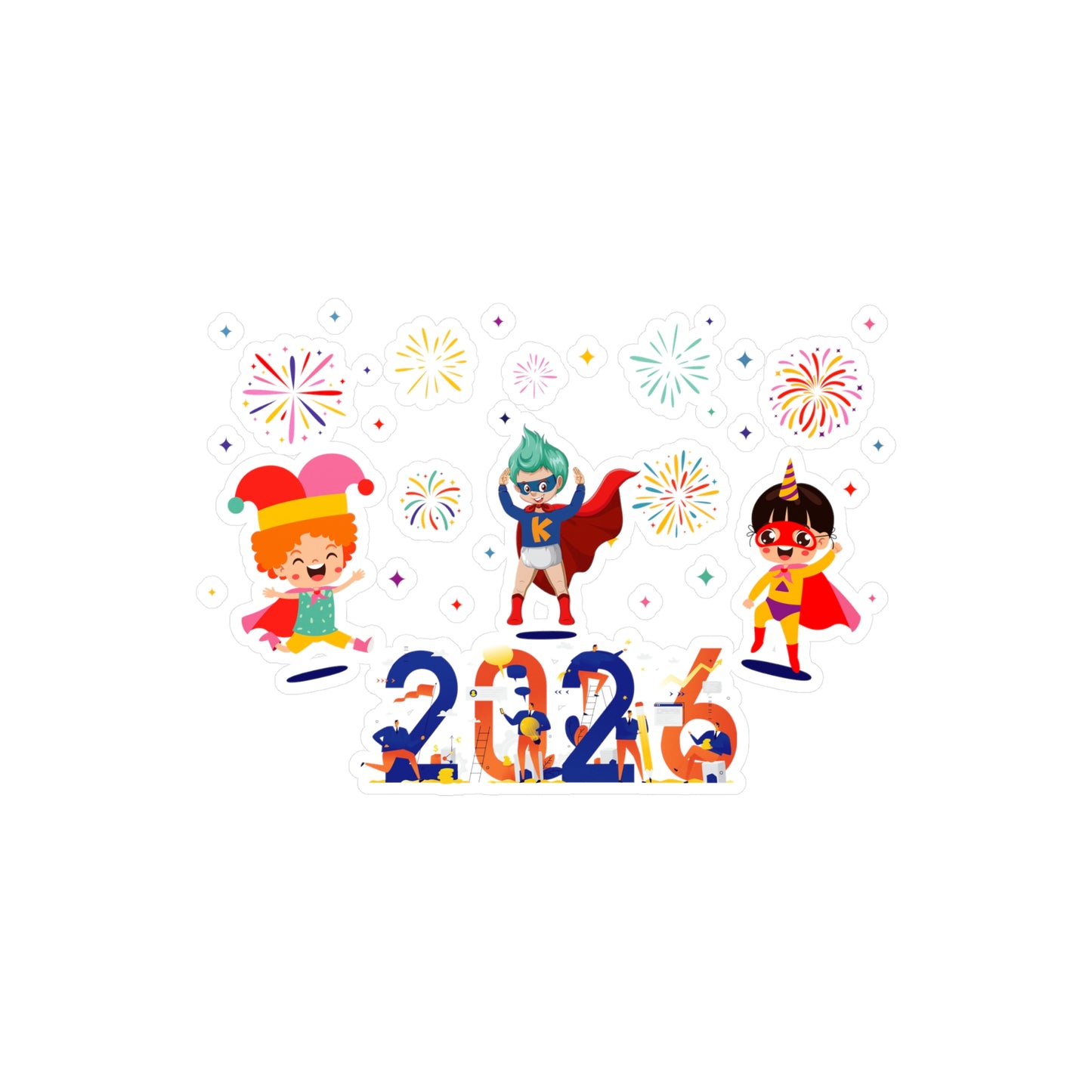 Christmas Kiss-Cut Vinyl Decals – Super kiddo and other hero - [[{"value":"Wonderwear Kid"}]]
