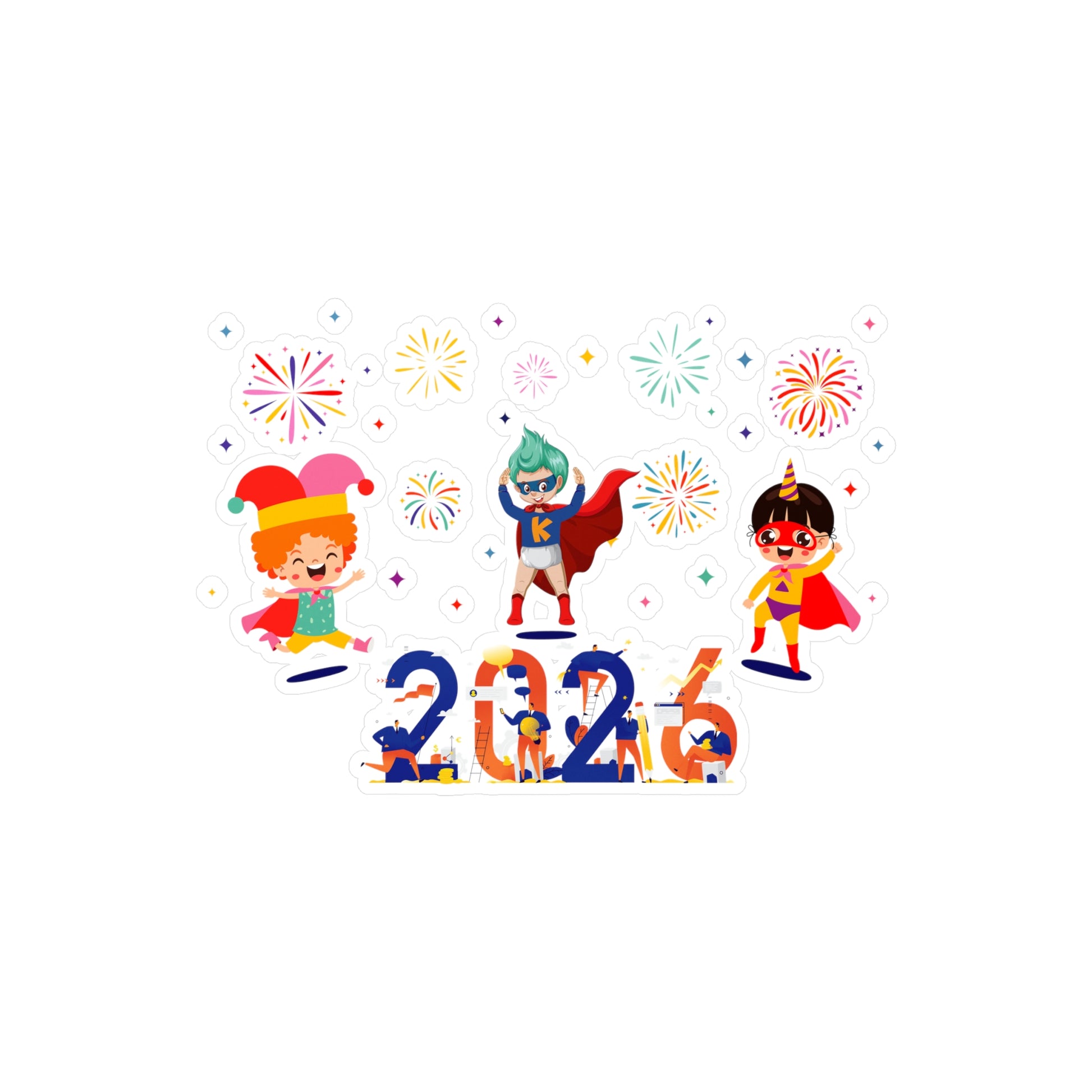Christmas Kiss-Cut Vinyl Decals – Super kiddo and other hero - [[{"value":"Wonderwear Kid"}]]