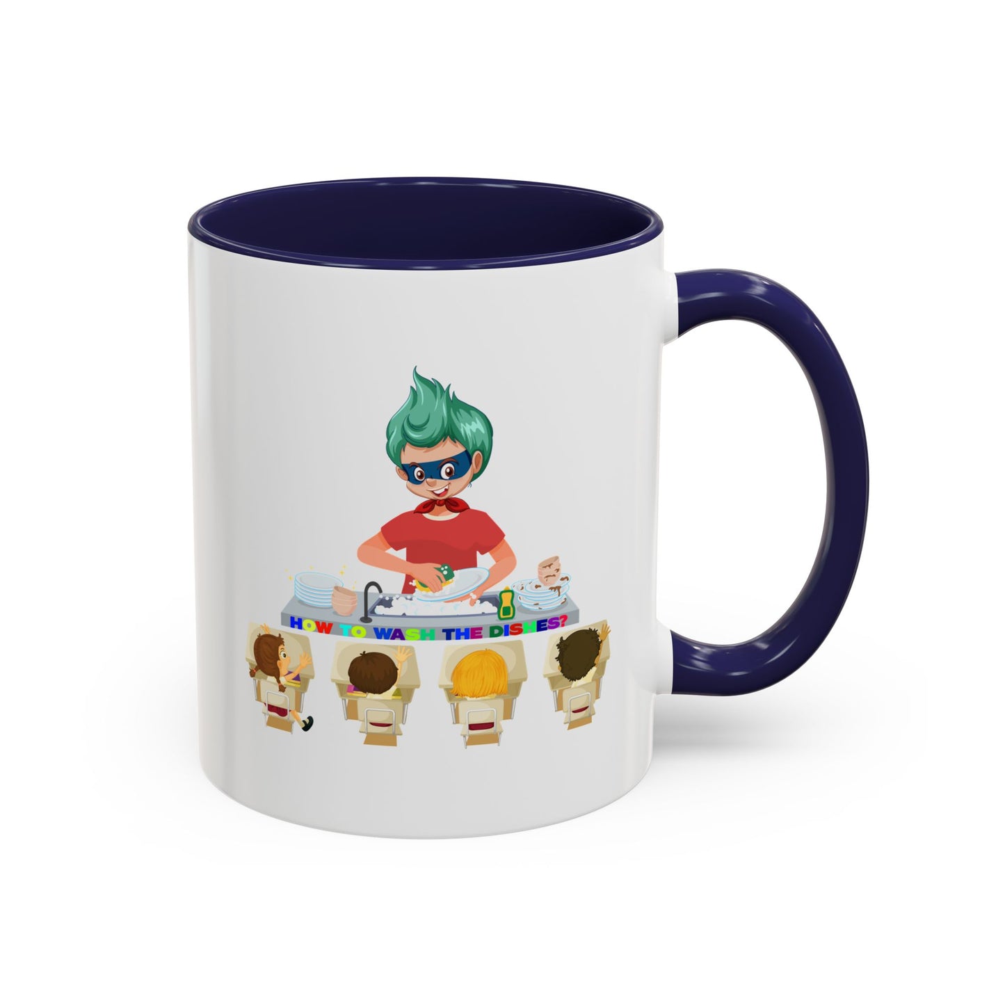 Accent Coffee Mug - Little kiddo teaching to wash dishes