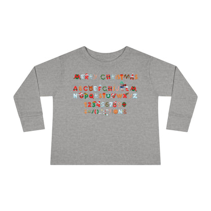 Toddler Long Sleeve Tee - Christmas alphabet - [[{"value":"Wonderwear Kid"}]]