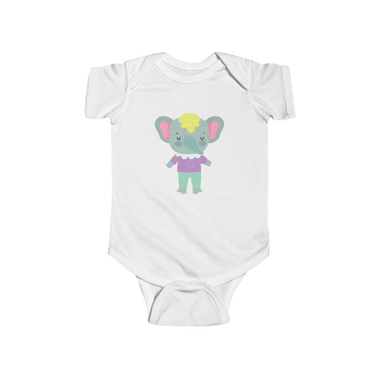 Infant Fine Jersey Bodysuit - Sleeping elephant