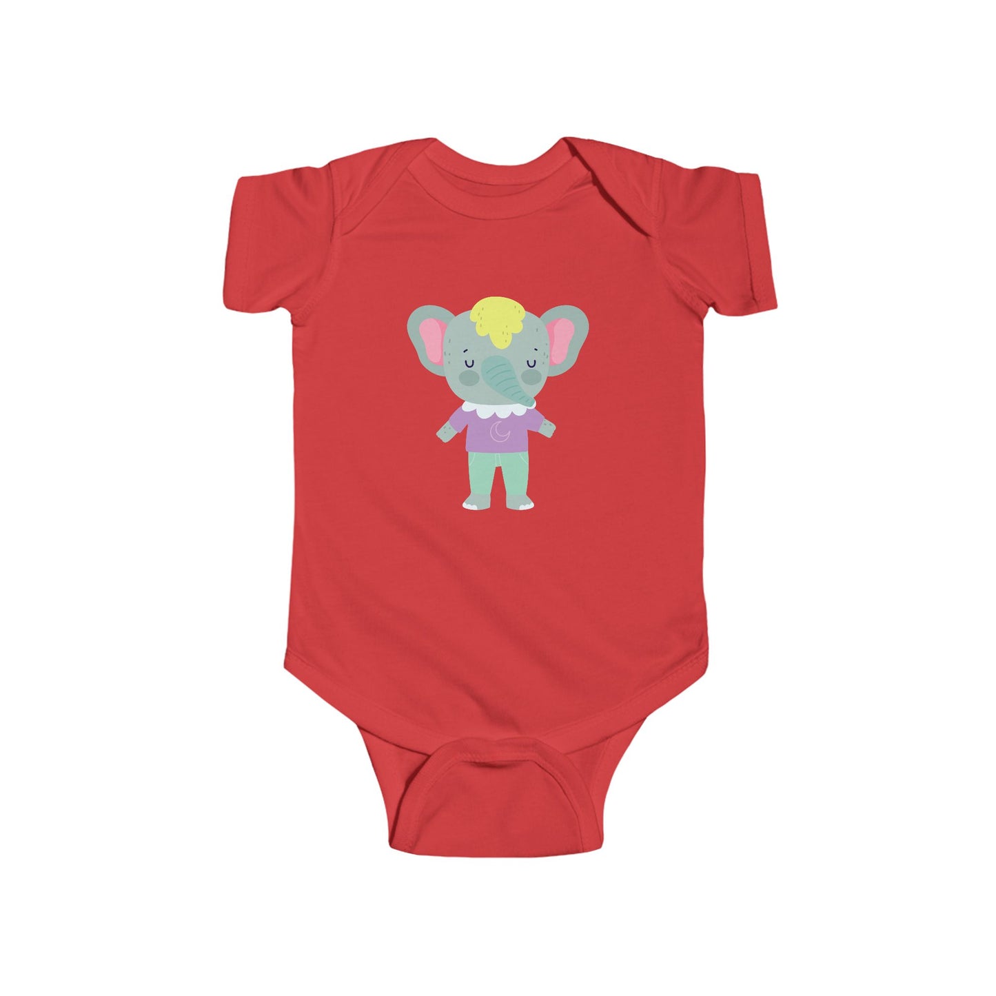 Infant Fine Jersey Bodysuit - Sleeping elephant