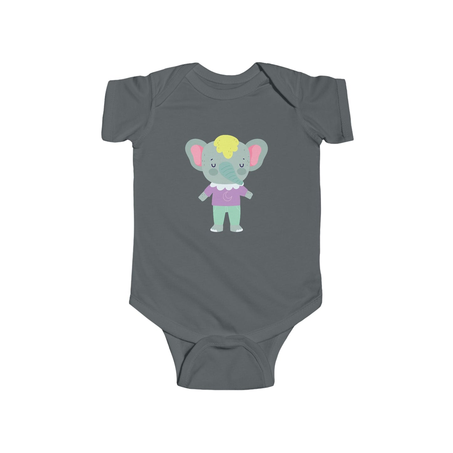 Infant Fine Jersey Bodysuit - Sleeping elephant