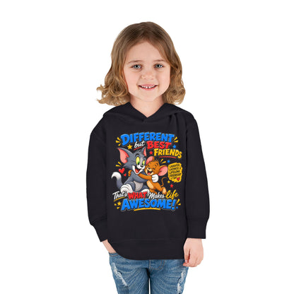 Toddler Hoodie — Tom and Jerry - Different, Best Friends
