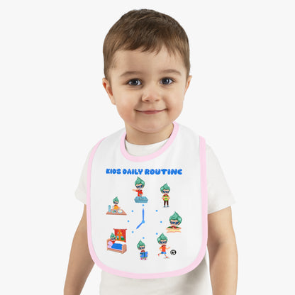 Baby Bib - Super kiddo daily routine - [[{"value":"Wonderwear Kid"}]]