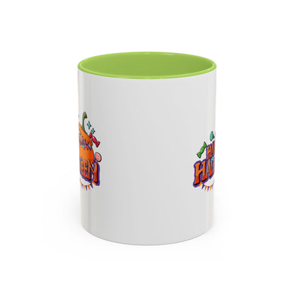 Accent Coffee Mug - Happy halloween banner Printify